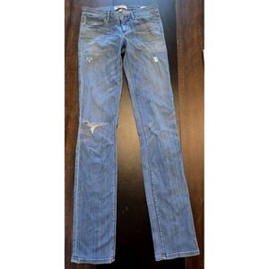 Habitual Jeans Alice Skinny Distressed Stretch Pants Light Wash sz 26 Inseam 33"